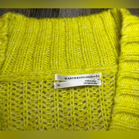 By Anthropologie Honore Ribbed Sweater in Yellow Size XL - Picture 5 of 7